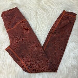 [Lululemon] Orange & Blue Patterned Leggings - Size 2